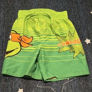 Nickelodeon Green Cartoon Swim Trunks